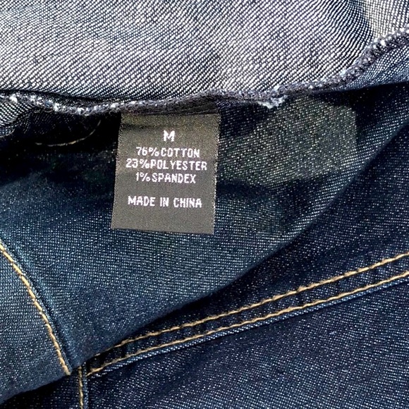 NWOT BACCINI Dark Denim Unlined Jean Jacket Size Medium - Picture 16 of 16